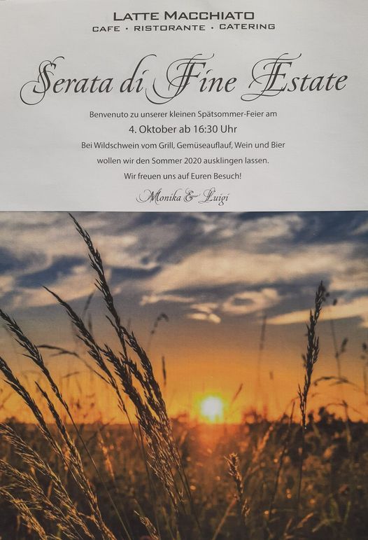 Serata Di Fine Estate Sun Oct 04 At 04 30 Pm
