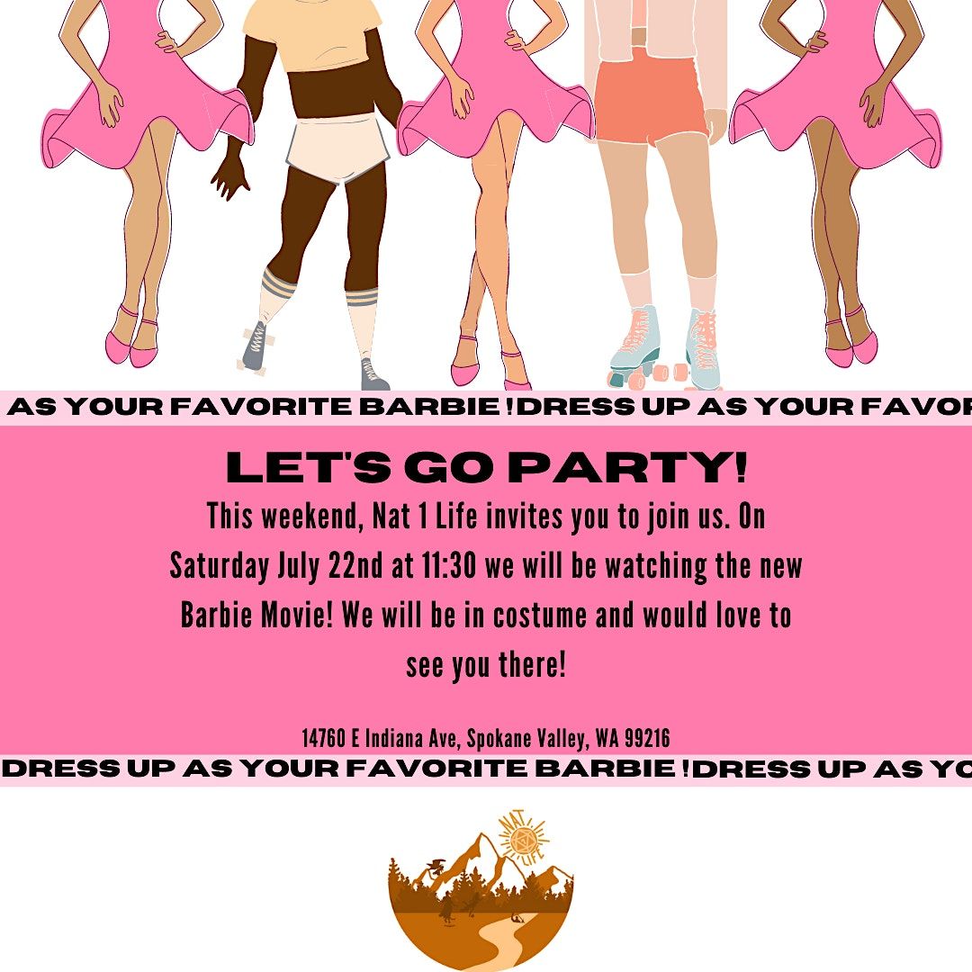 Barbie Dress up and Movie, Regal Spokane Valley, 22 July 2023