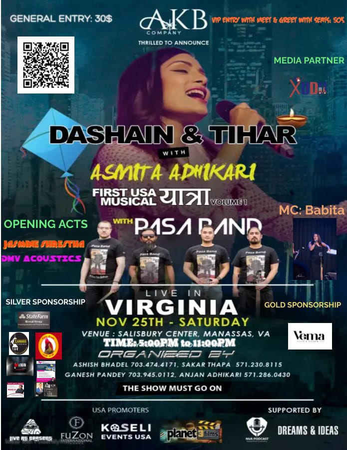 Dashain Tihar Concert with Asmita Adhikari & Pasa Band, The Salisbury