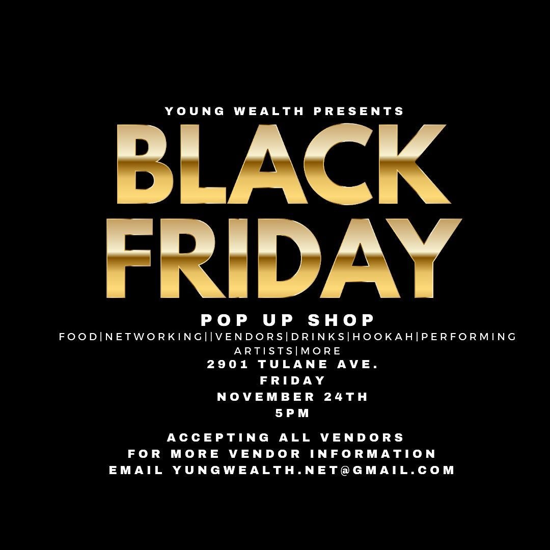 Join us for a FREE Exciting Black Friday Pop-Up Shop Networking Event