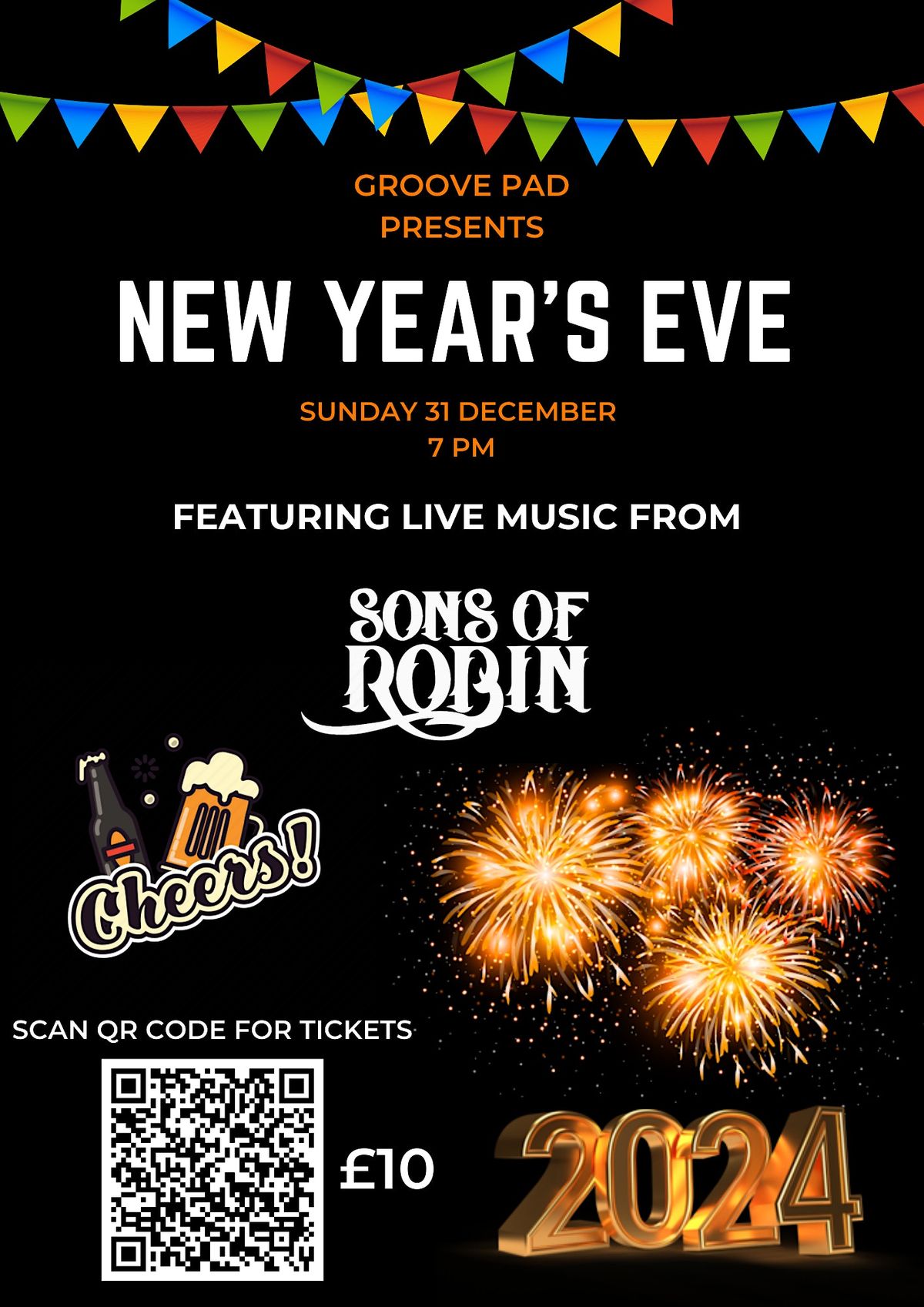 Groove Pad Presents New Years Eve with Sons of Robin, Groove Pad