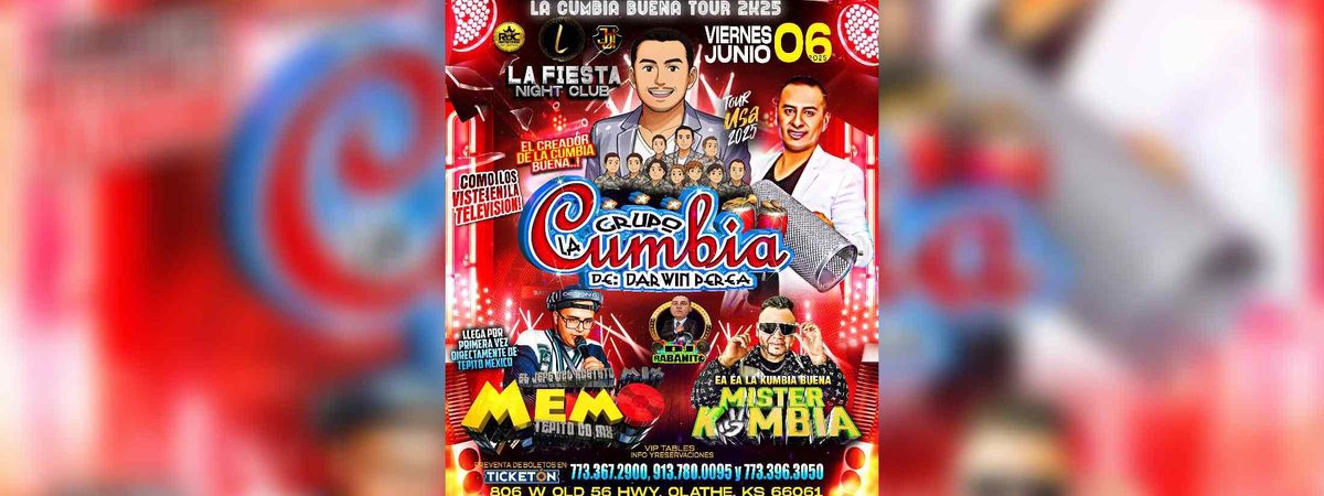 GRUPO LA CUMBIA DE DARWIN PEREA & MAS, 6 June | Event in Olathe | AllEvents