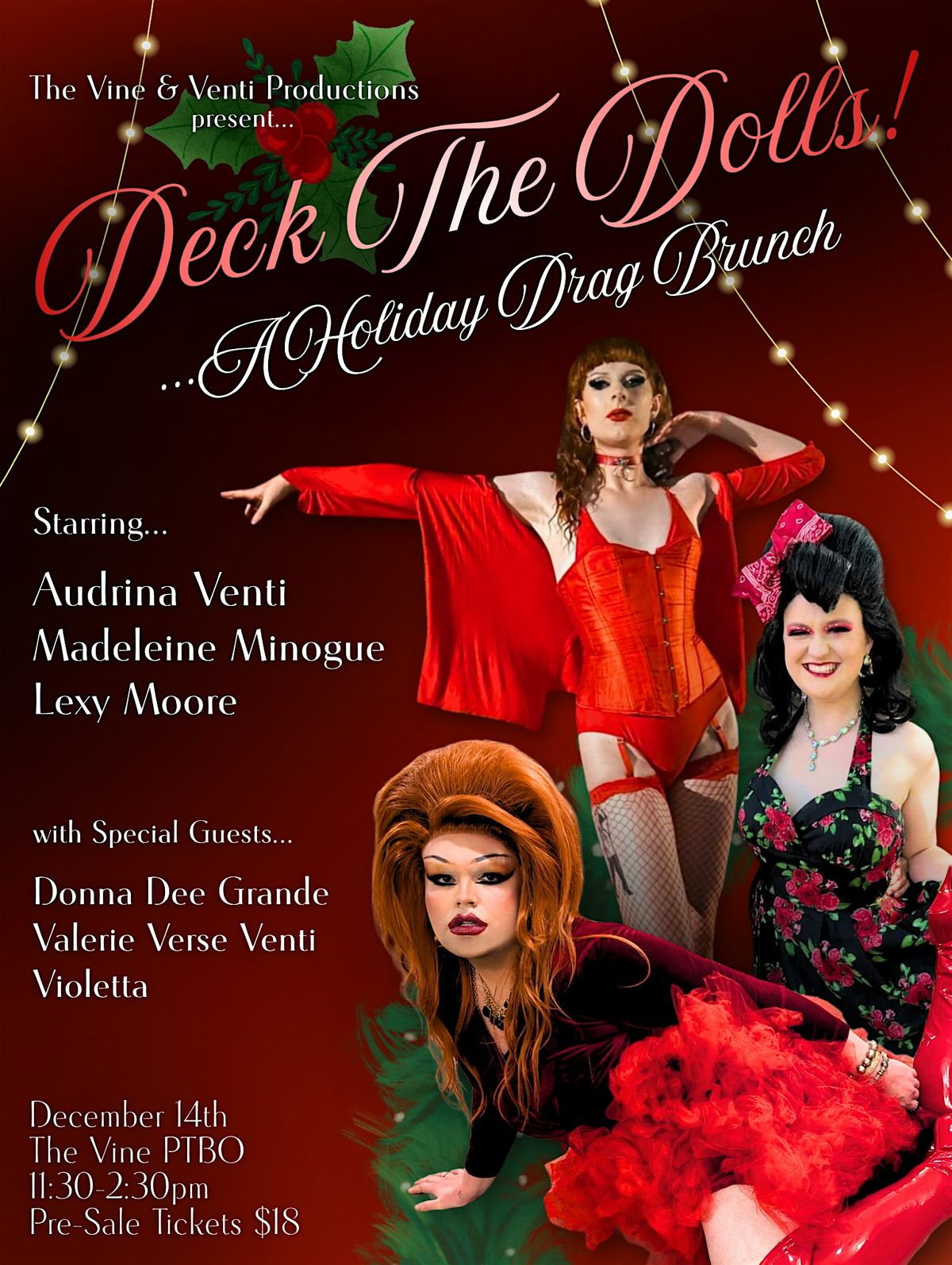 Deck the Dolls...A Holiday Drag Brunch, 14 December | Event in Peterborough | AllEvents