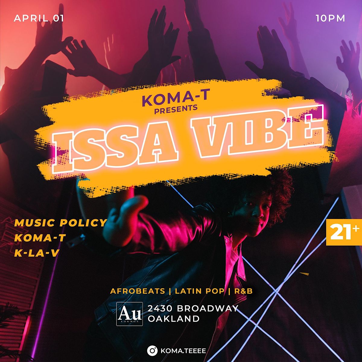 ISSA VIBE, AU Lounge, Oakland, 7 October to 8 October AllEvents.in