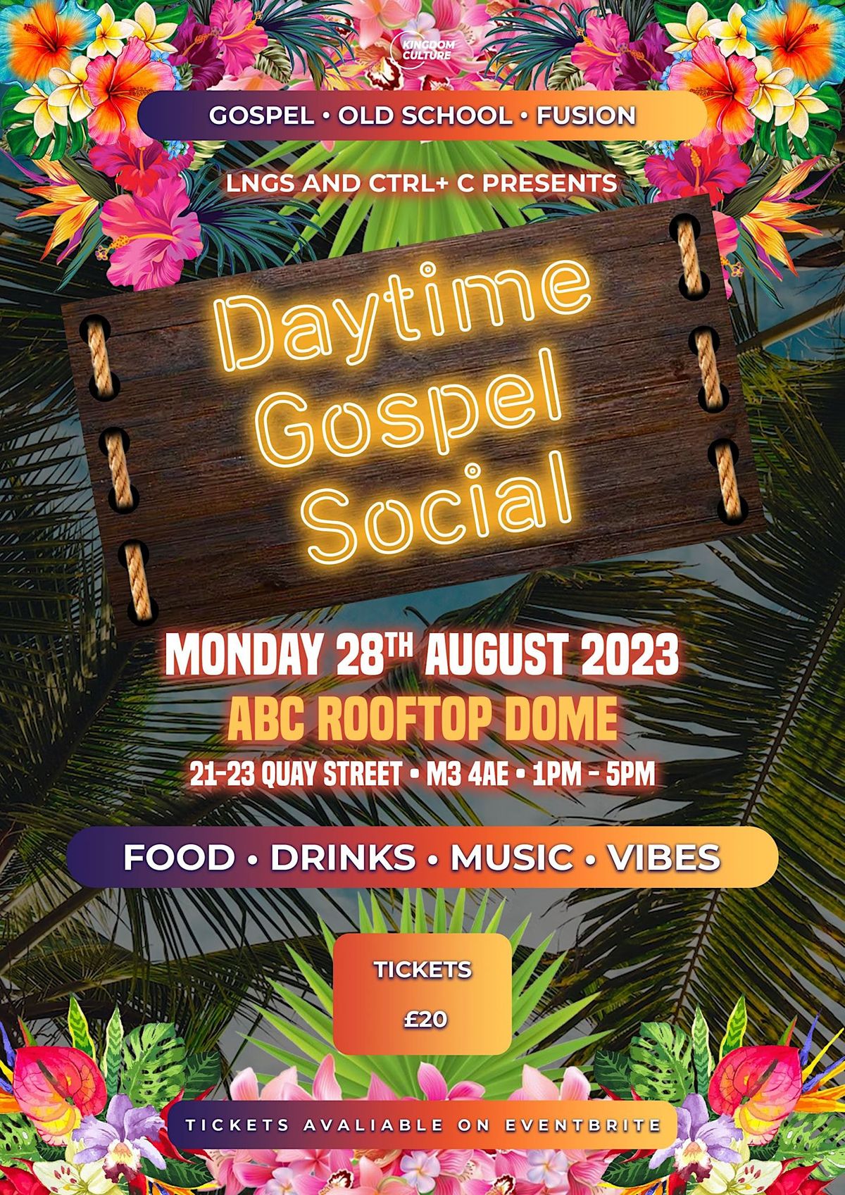 KC LNGS & CTRL + C DAYTIME GOSPEL SOCIAL, ABC Buildings Rooftop Dome