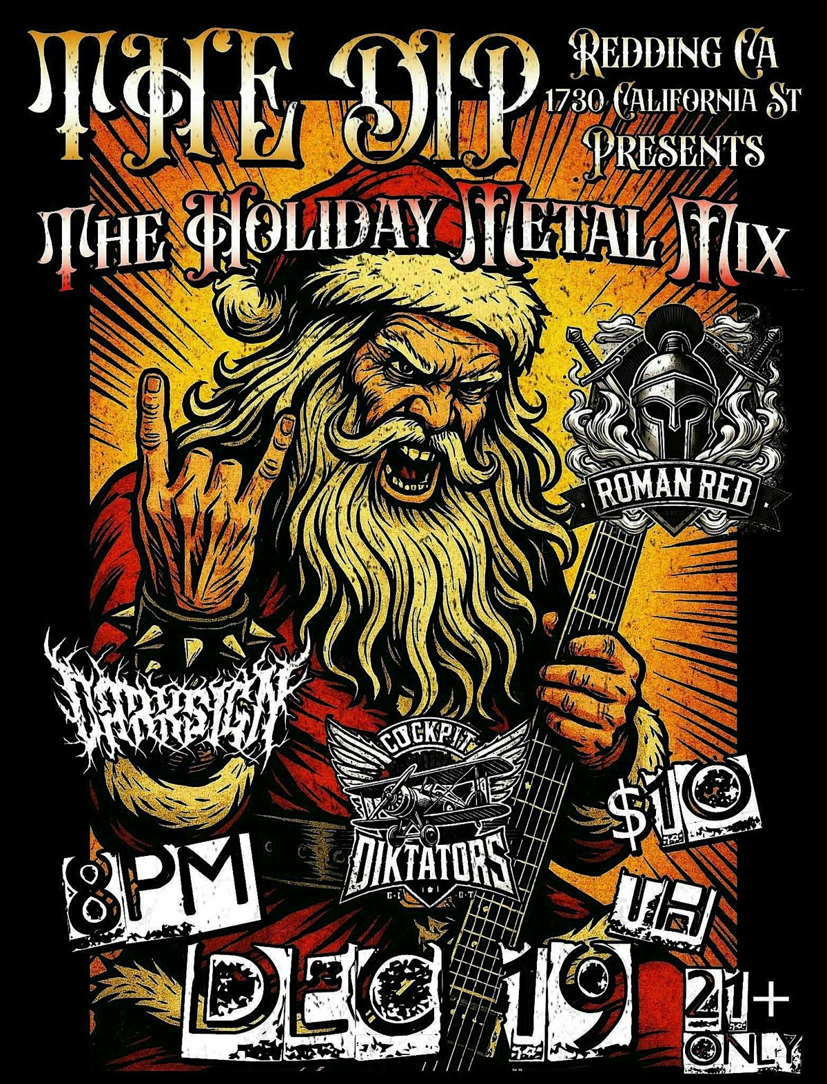 Roman Red | Cockpit Diktators | Darksign, 19 December | Event in Redding | AllEvents