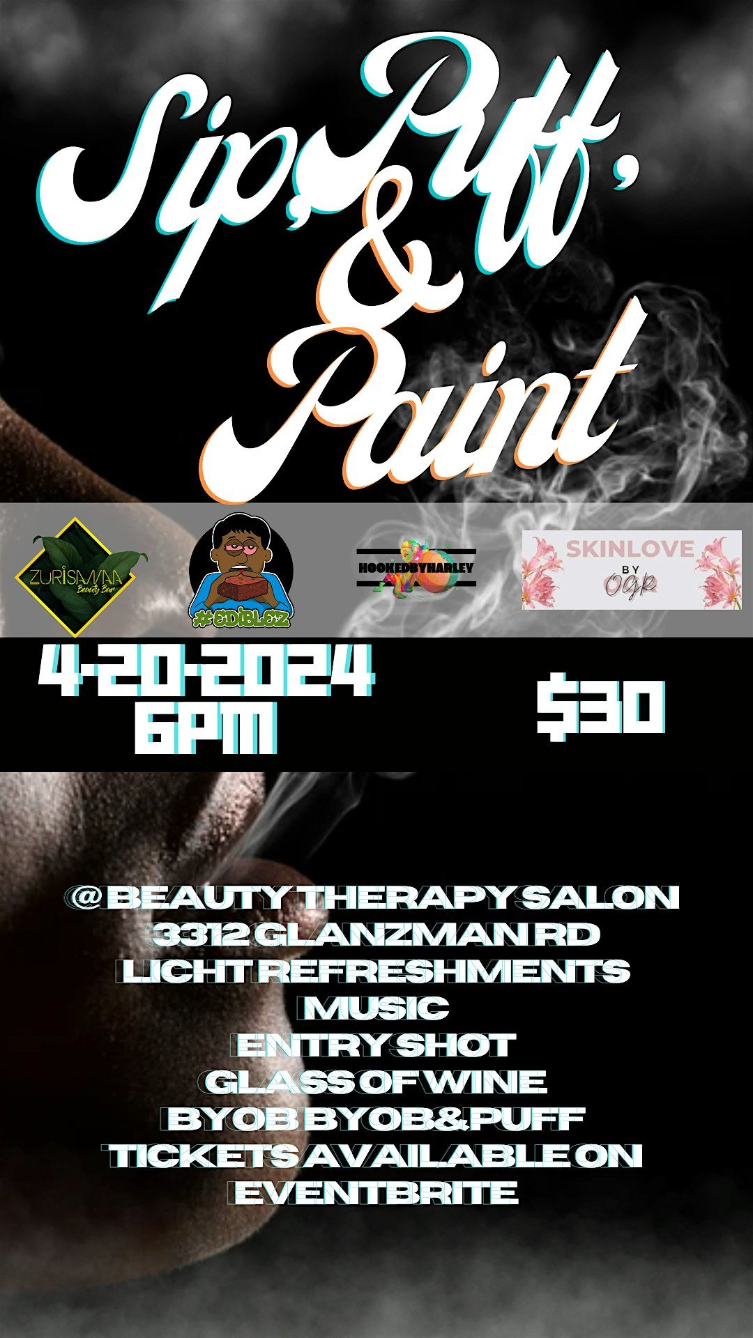 SIP,PUFF, & PAINT, 3312 Glanzman Road, Toledo, OH, USA, 20 April 2024