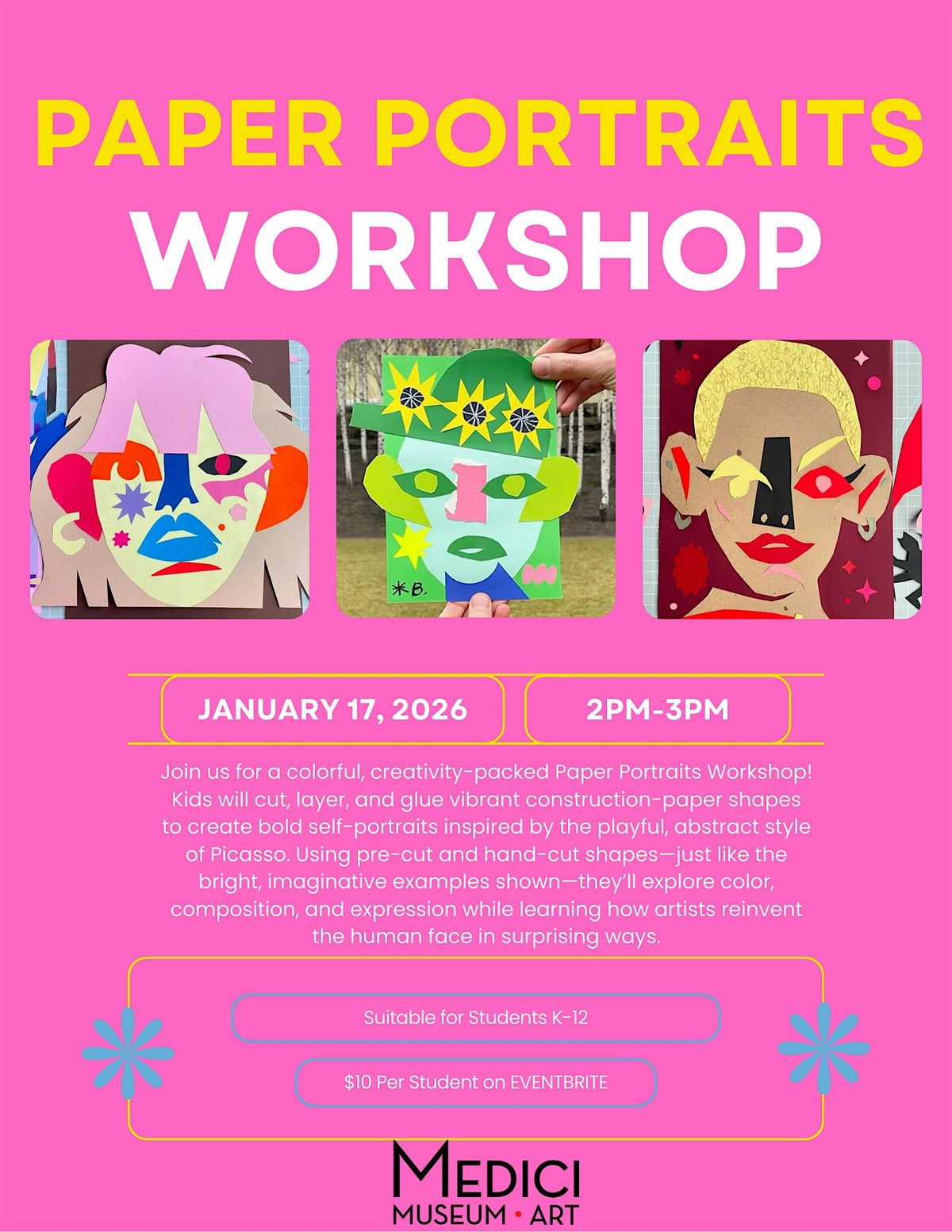 Paper Portraits Workshop, 17 January | Event in Warren | AllEvents
