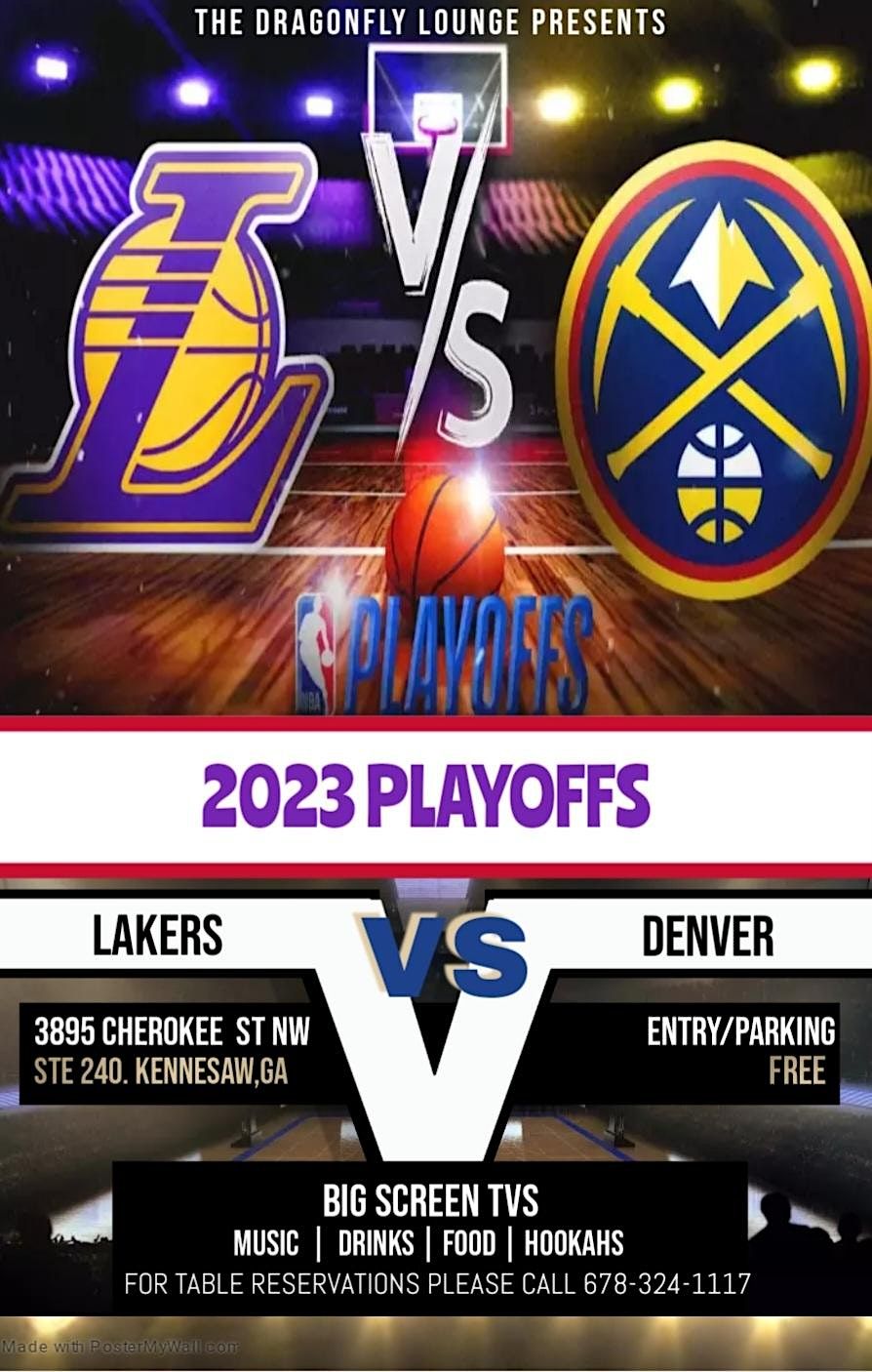 2023 NBA PLAYOFFS PARTY/ LAKERS VS. DENVER AT THE DRAGONFLY LOUNGE, The Dragonfly Lounge