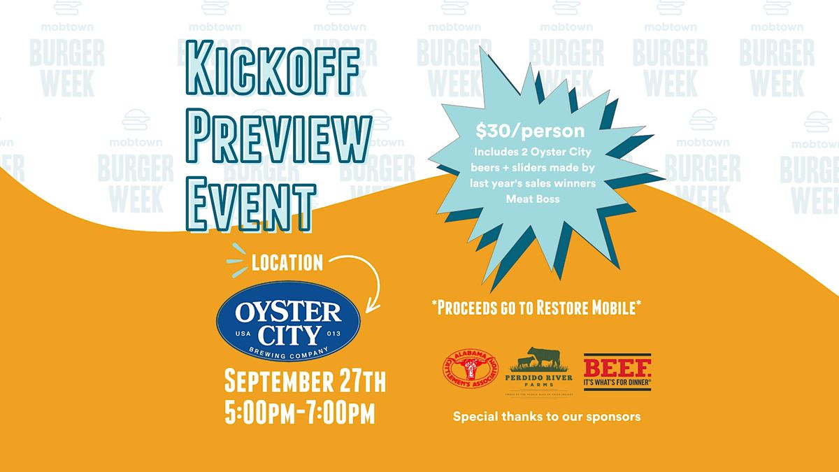 Mobtown Burger Week PREVIEW Event, Oyster City Brewing Company Mobile