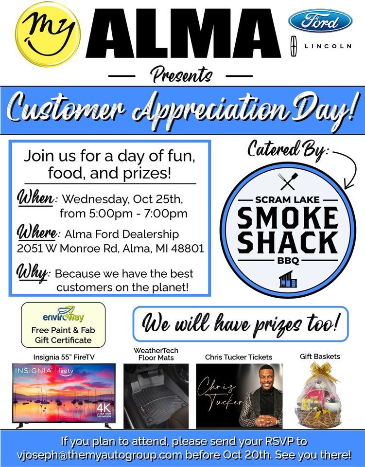 Customer Appreciation Day, Alma Ford Lincoln, October 25 2023