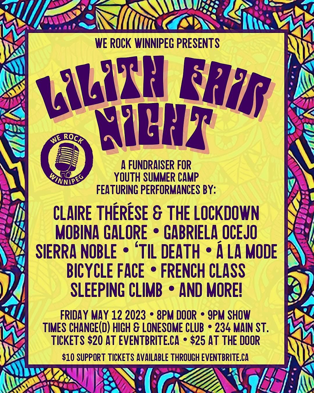 Lilith Fair Night We Rock Winnipeg Fundraiser, Times Change(d) High