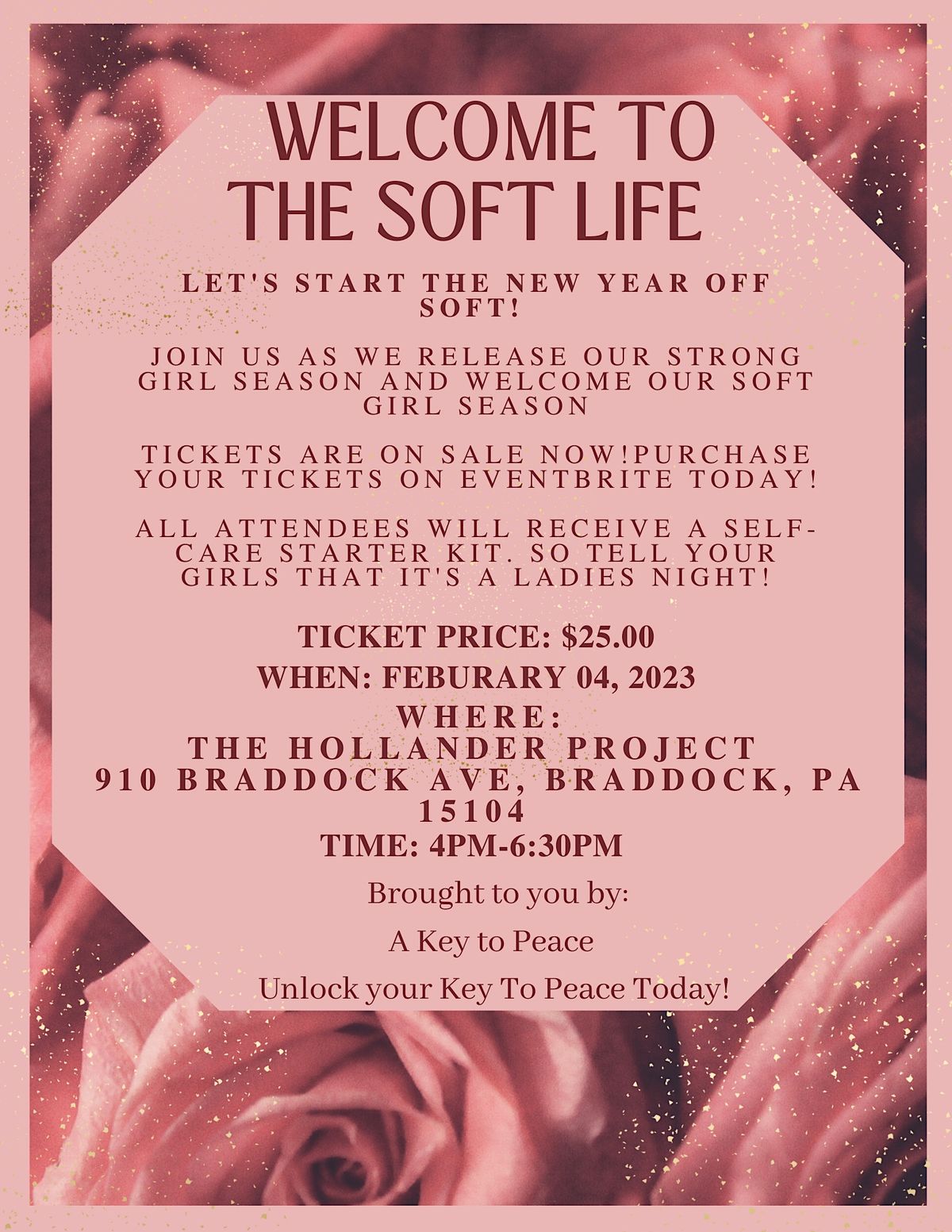 To The Soft Life, The Hollander Project, Braddock, February 4
