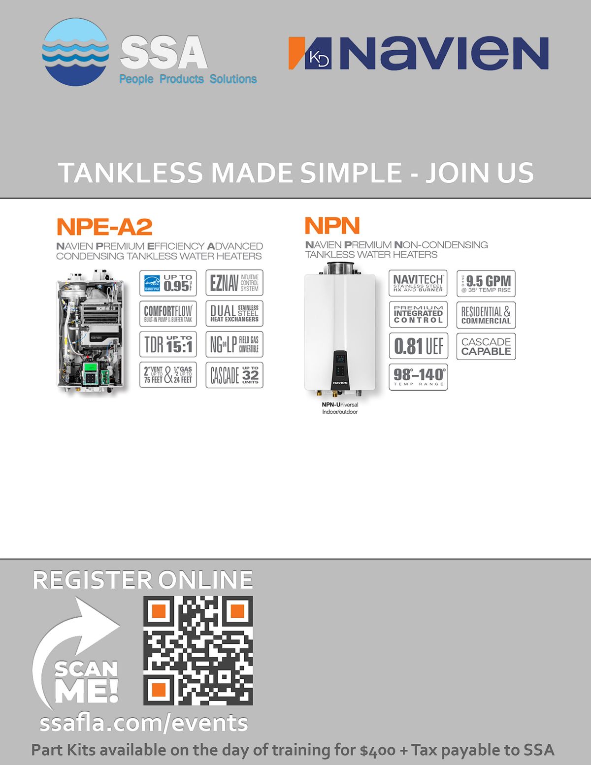 Oct 11 - Navien Tankless Water Heater Training L3, Hughes Supply Miami,  Doral, October 11 2023 | AllEvents.in