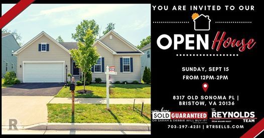Open House At 8317 Old Sonoma Pl Bristow Va 20136 Bristow