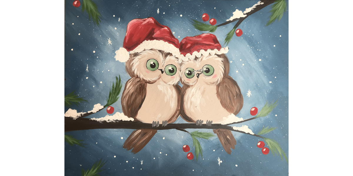 Vintage Christmas Owls - Paint and Sip in Chicago | Classpop!™, 11 December | Event in Woodridge | AllEvents