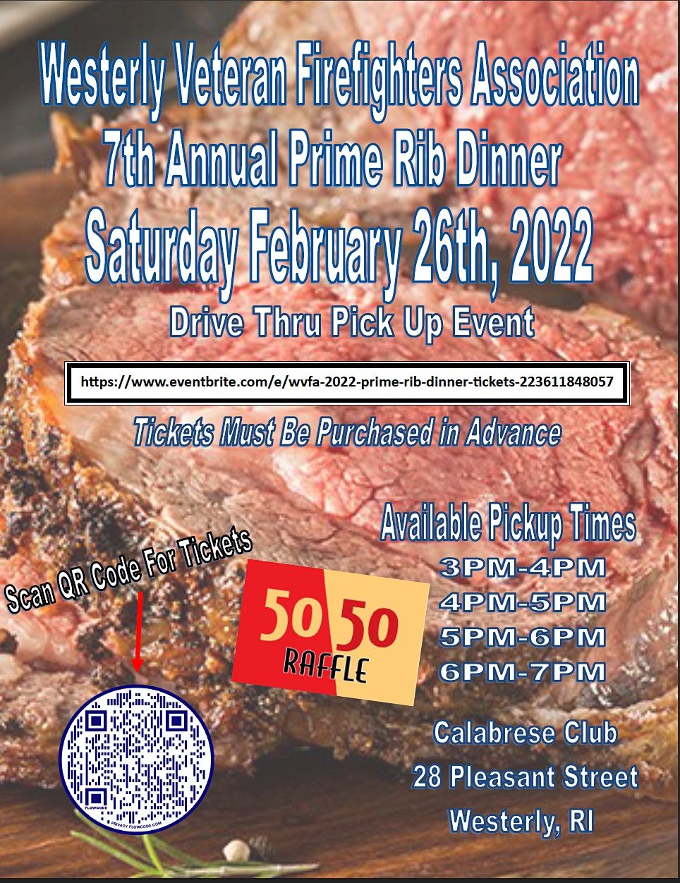 Prime Rib Open Christmas 2022 Wvfa 2022 Prime Rib Dinner, Calabrese Club, Westerly, February 26 2022 |  Allevents.in
