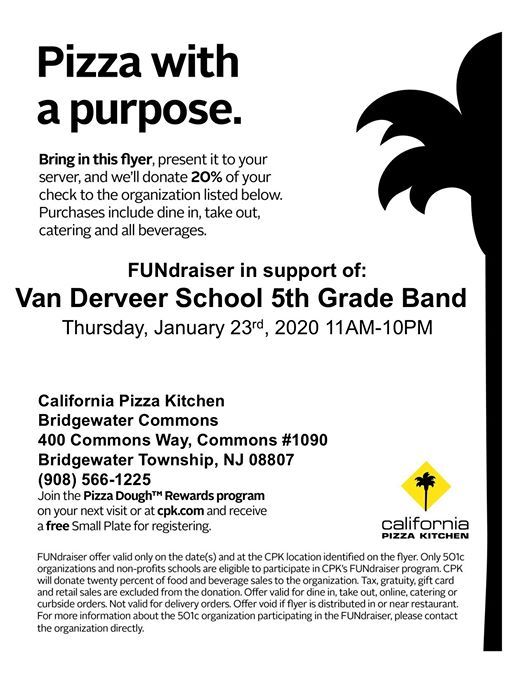 Vdv 5th Gr Band California Pizza Kitchen Fundraiser 1 23