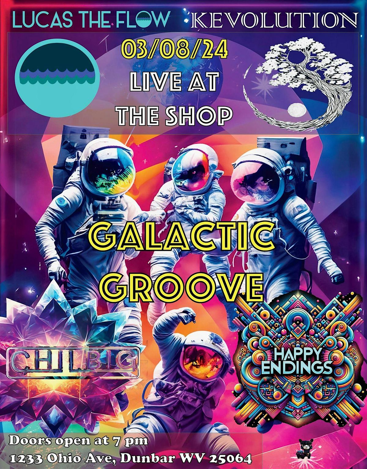Happy Endings/CHillbig/Kevolution/Lucas The Flow, Live at The Shop ...