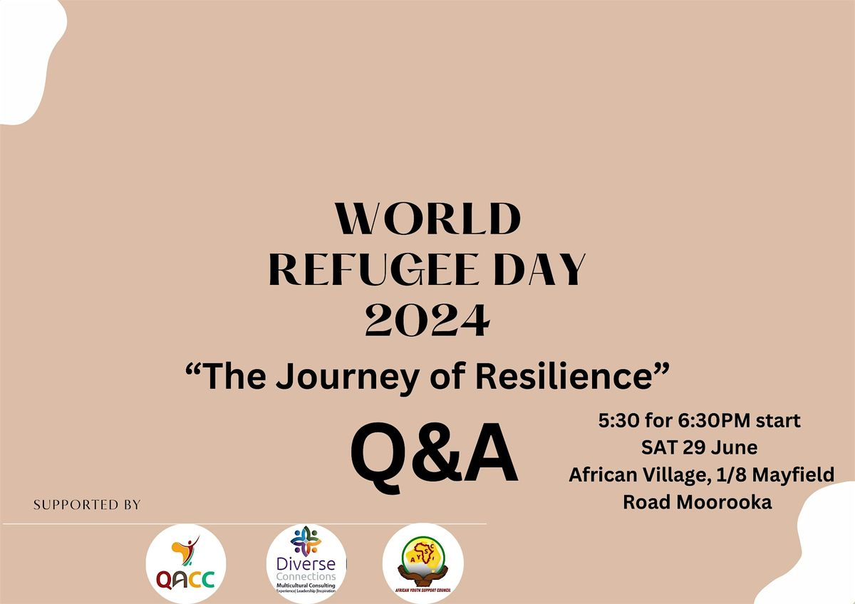 Celebrating World Refugee Day "The Journey of Resilience", 1/8 Mayfield ...