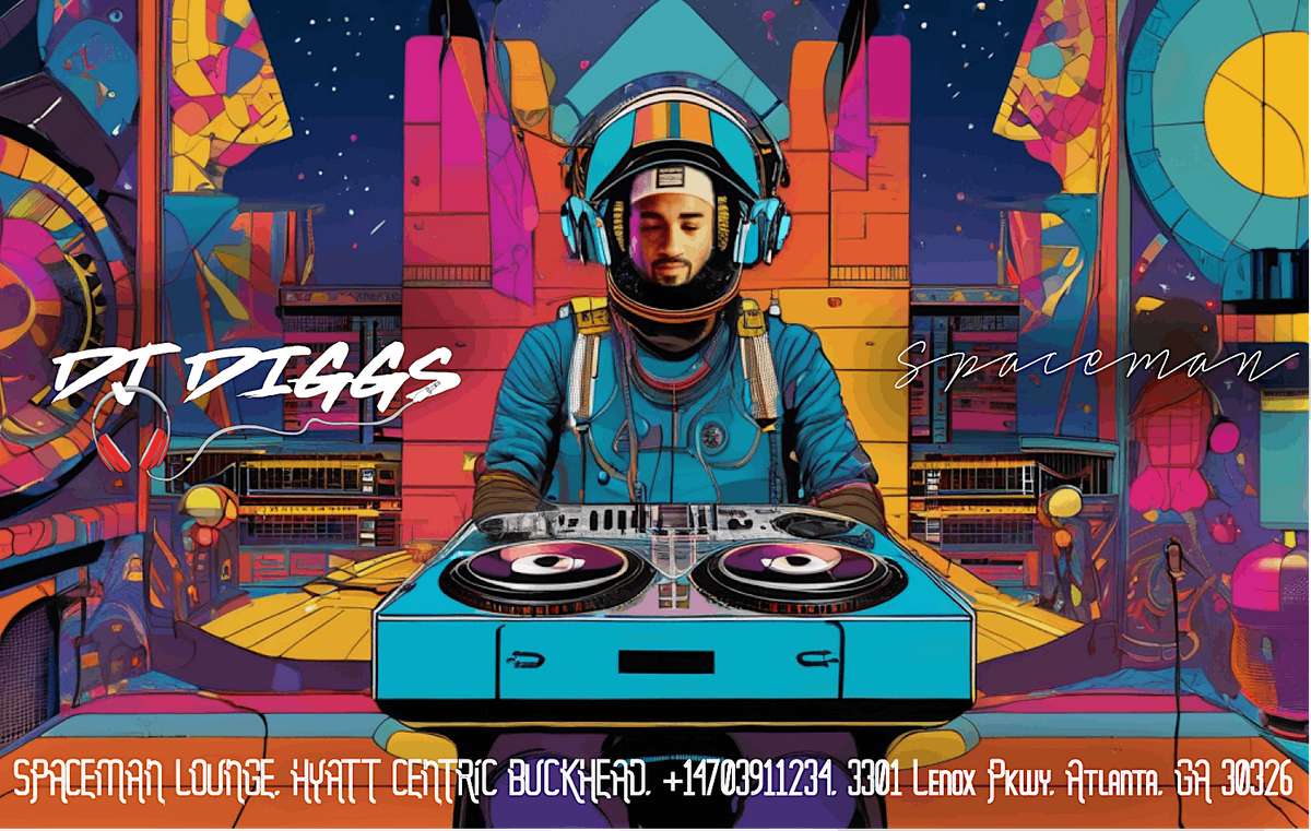 Friday with Dj Diggs, Spaceman, Lenox Parkway, Atlanta, GA, USA