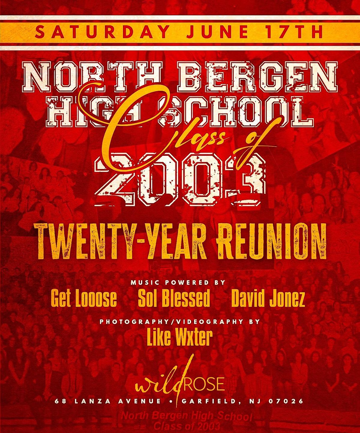 North Bergen Higschool "Class of 03" 20 year reunion, Wild Rose Tapas
