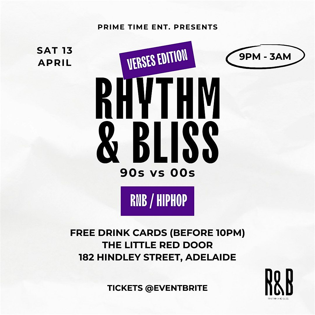 Scriptures Rythm Rhythm & Bliss - VERSES EDITION @ LRD, The Little Red Door & Winston ...