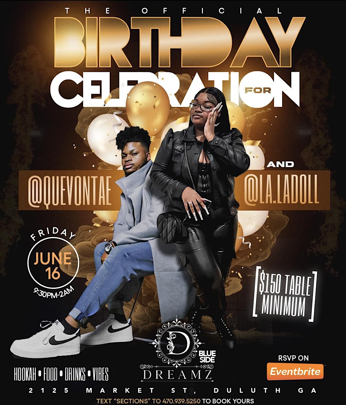 Official Birthday Celebration For Que & Ariel, Dreamz Restaurant And