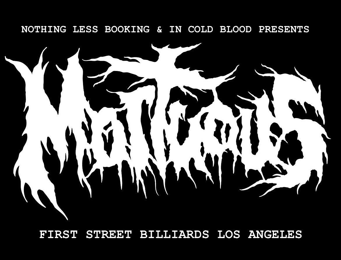 MORTUOUS & CEMETERY FILTH First Street Billiards Los Angeles, First