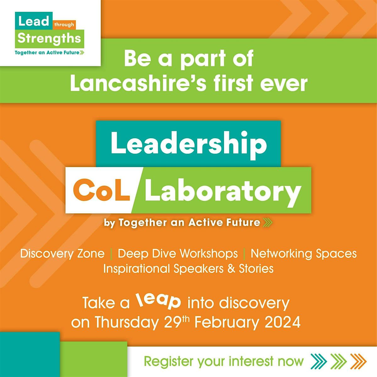 The first ever Lancashire Leadership Col/Laboratory, Impact Conferencing, Burnley, February 29