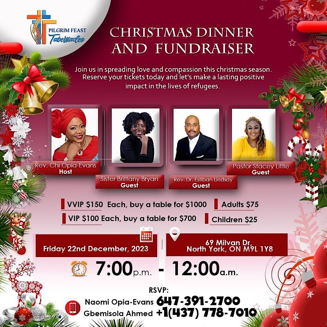 Christmas Dinner and Fundraiser, 69 Milvan Drive, North York, ON ...