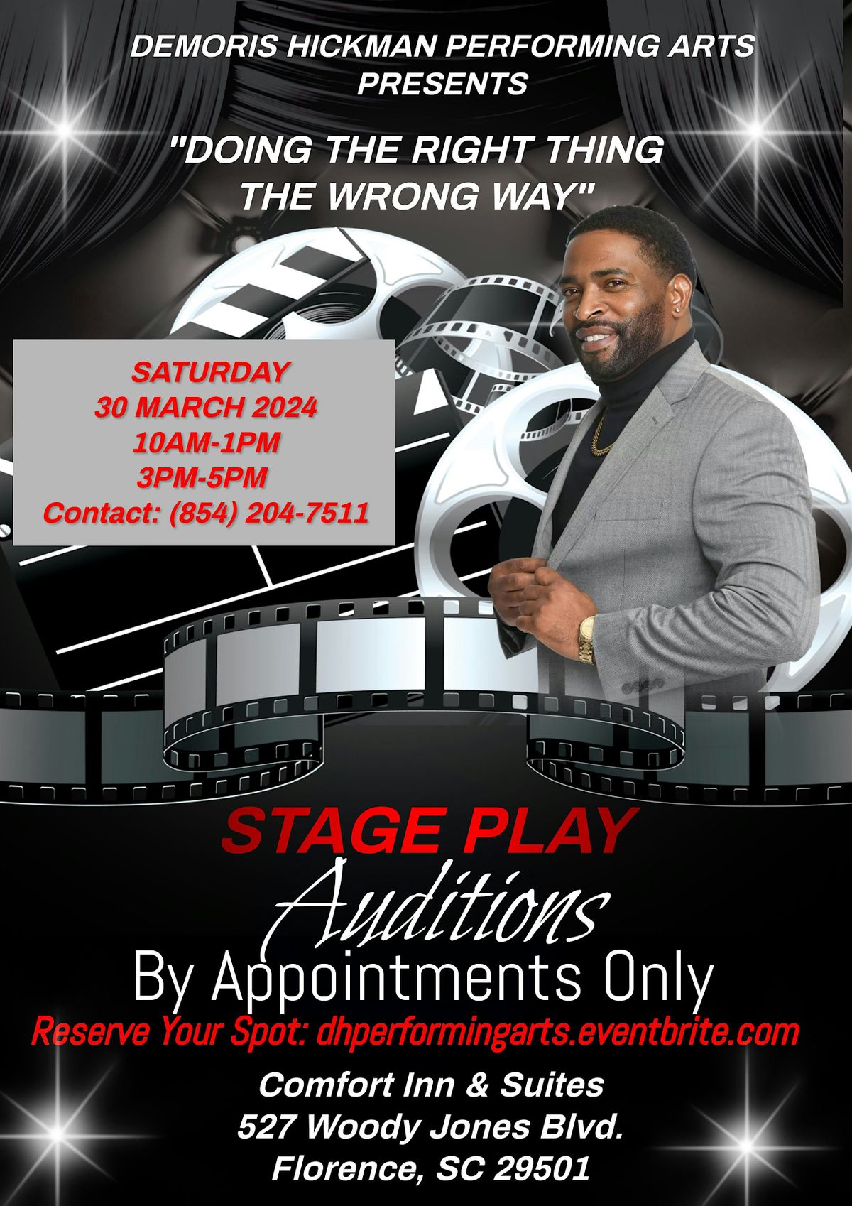 Stage Play Auditions, 527 Woody Jones Blvd, Florence, 30 March 2024