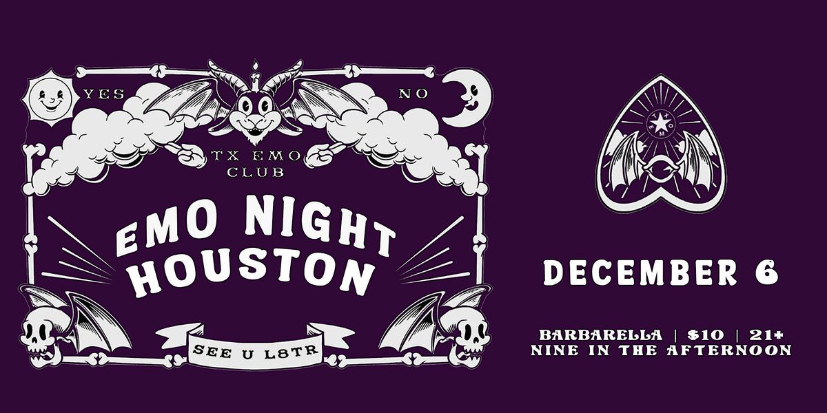TX EMO CLUB PRESENTS EMO NIGHT HOUSTON, Barbarella, Houston, December