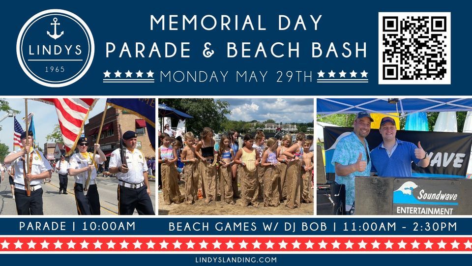 MEMORIAL DAY Wauconda Parade & After Parade Beach Party at Lindys