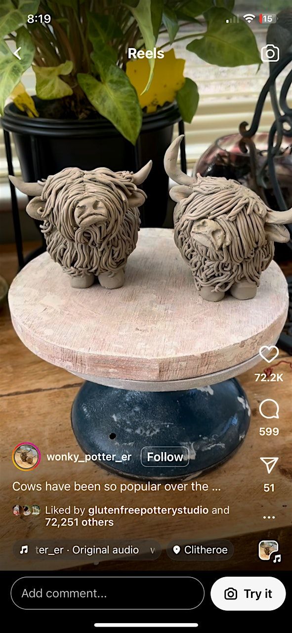 Create a Clay Highland Cow @ Maxline Brewing, 4 January | Event in Fort Collins | AllEvents