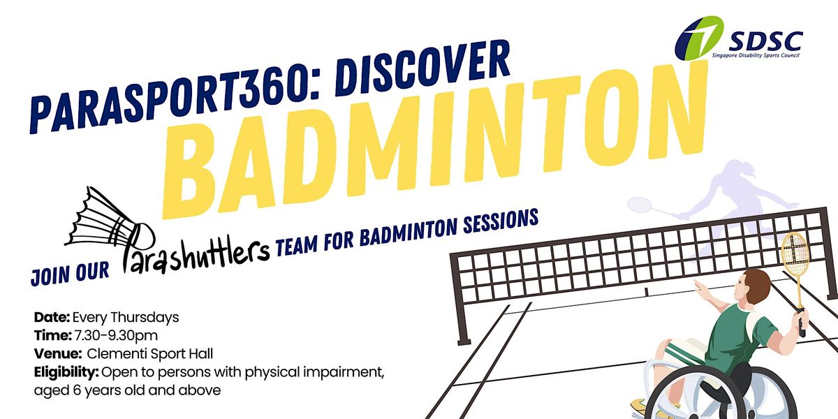 Parasport 360: Discover Badminton | Event in Clementi | AllEvents
