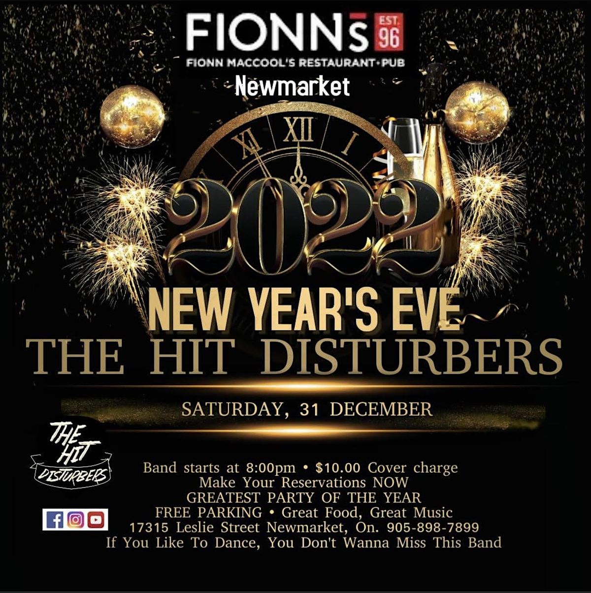 Fionn MacCools Newmarket New Years Eve 2022 Party 17315 Leslie St Fionn MacCools Newmarket New Years Eve 2022 Party 17315 Leslie St