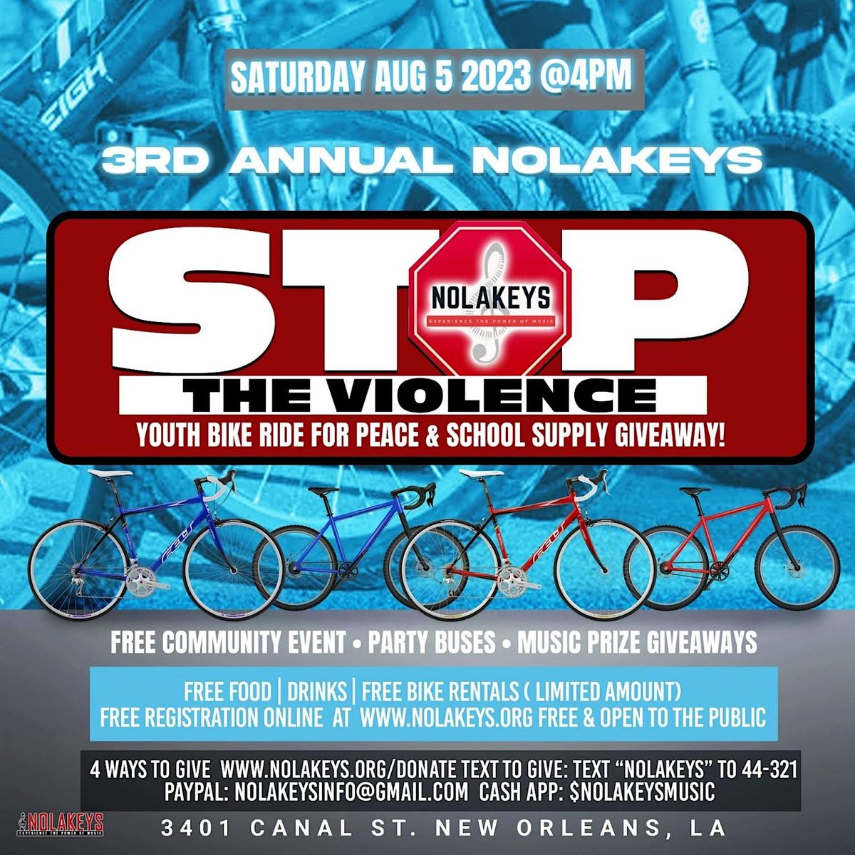 Stop The Violence Bike Ride/School Supply Giveaway, First Grace United
