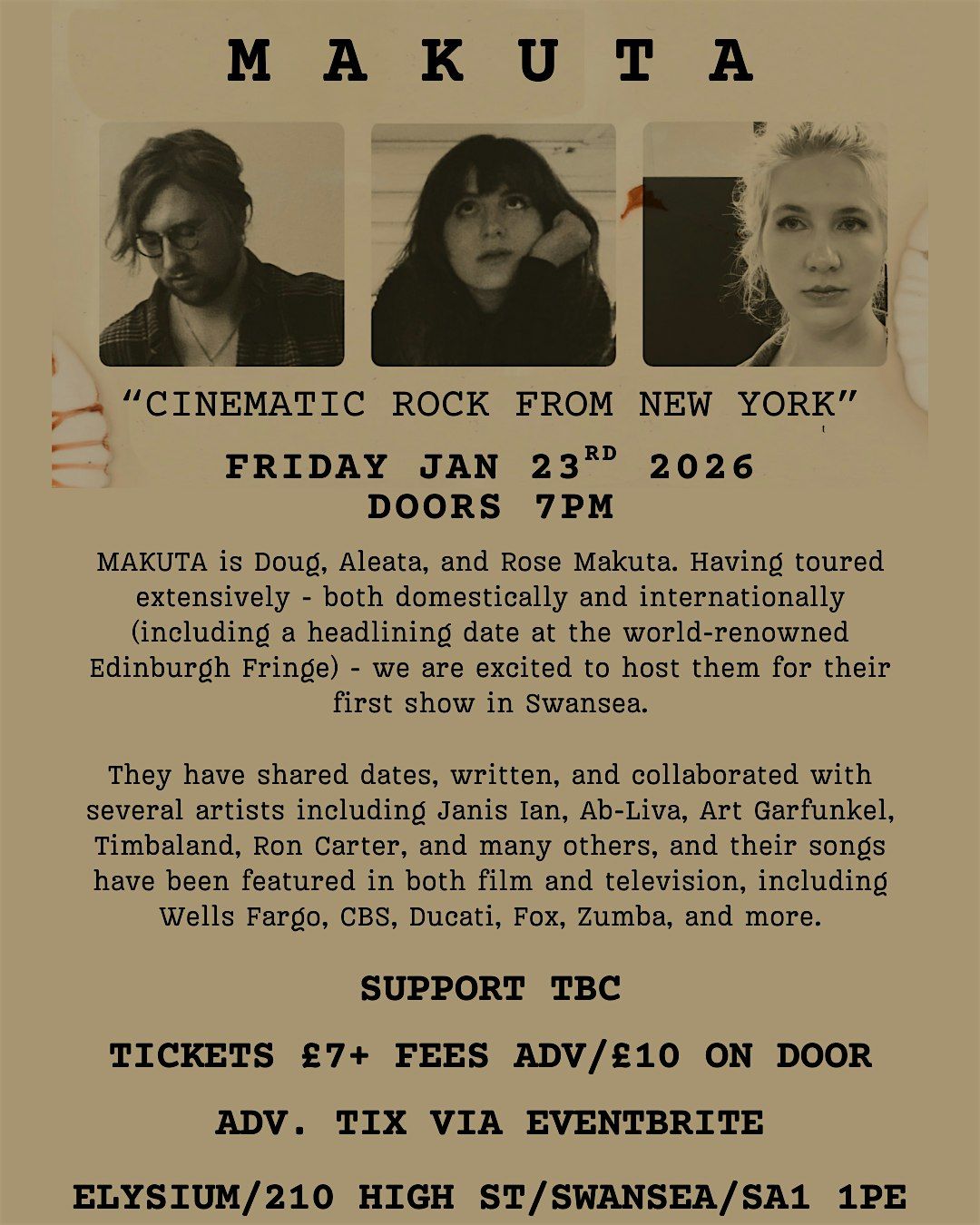 Live Music: Makuta + support