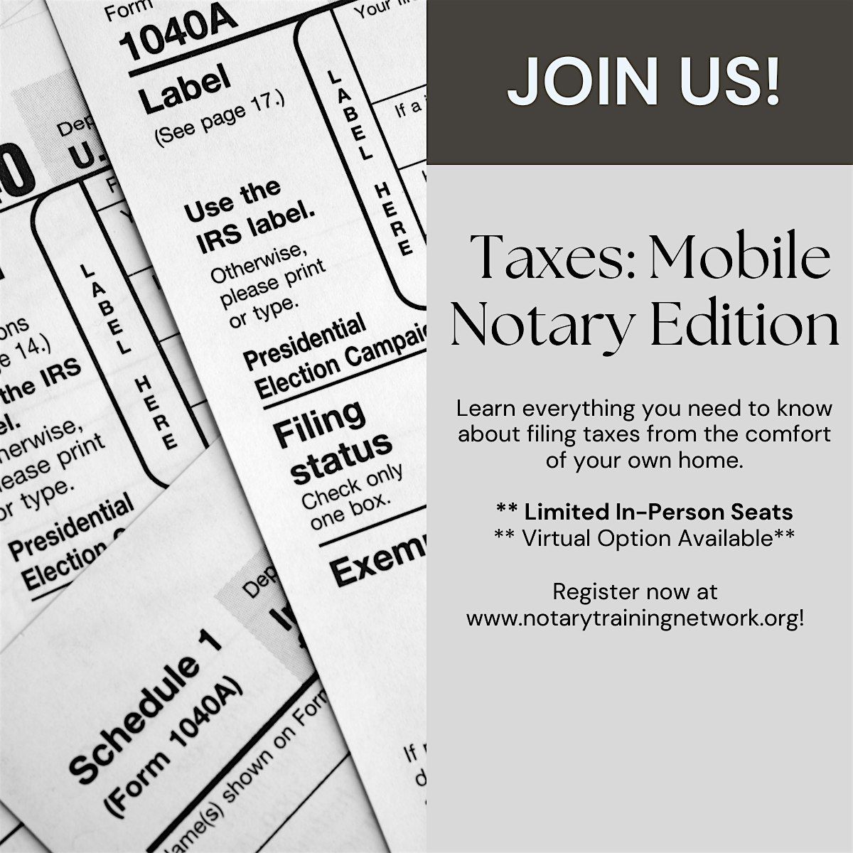 Tax Talk Mobile Notary Edition In Person & Virtual Meetup, Doozy's