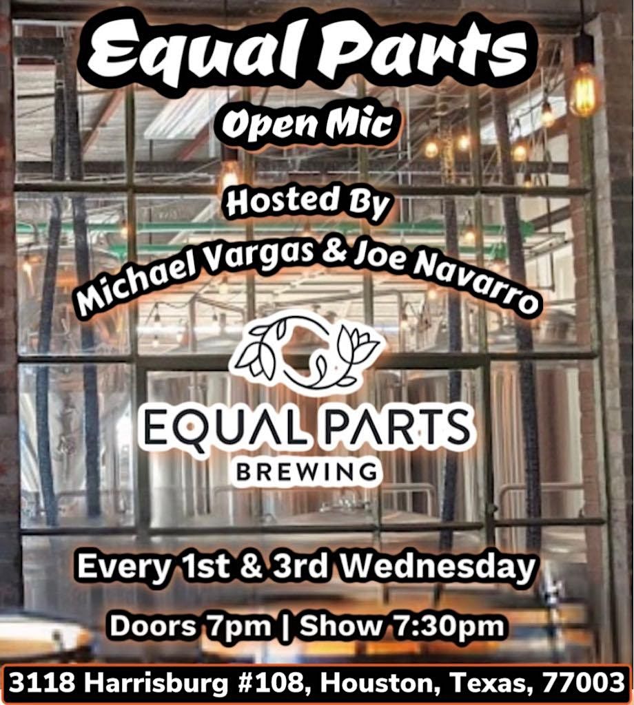 Equal Parts Open Mic | Event in Houston | AllEvents