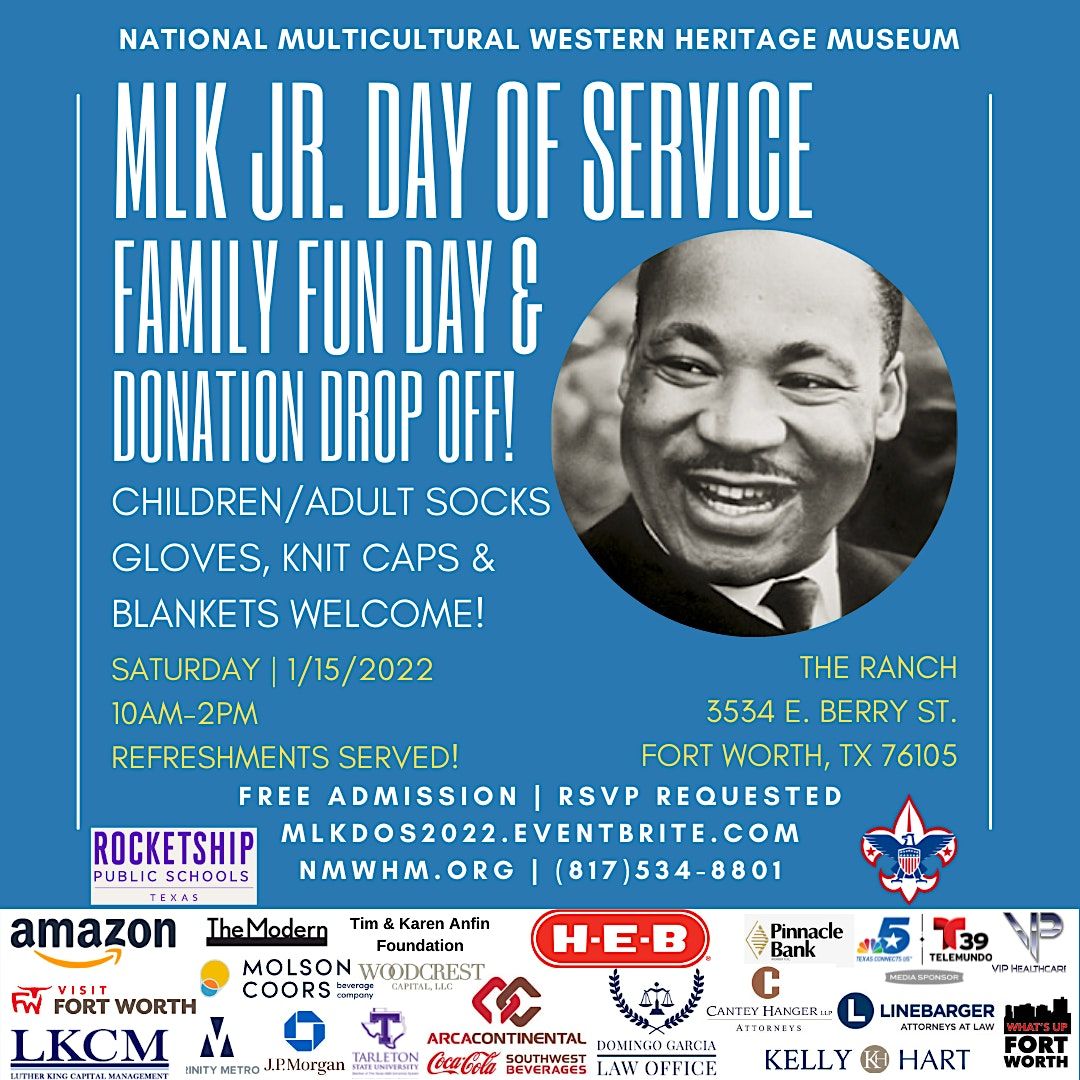 MLK, JR. DAY OF SERVICE DONATION DROPOFF & FAMILY FUN DAY, The