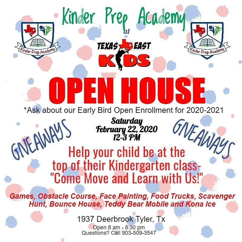 Kinder Prep Academy At Texas East Kids Open House Tyler