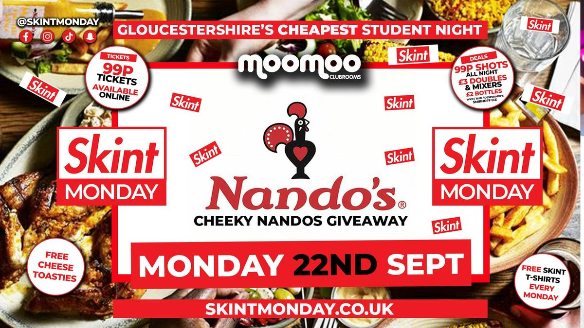 OFFICIAL GLOUCESTERSHIRE WELCOME WEEK 2025 🤑 SKINT NANDOS GIVEAWAY! 💰 Gloucestershire's Cheapest Student Night! 💯 Drinks and Tickets from 99p! 😲, 22 September