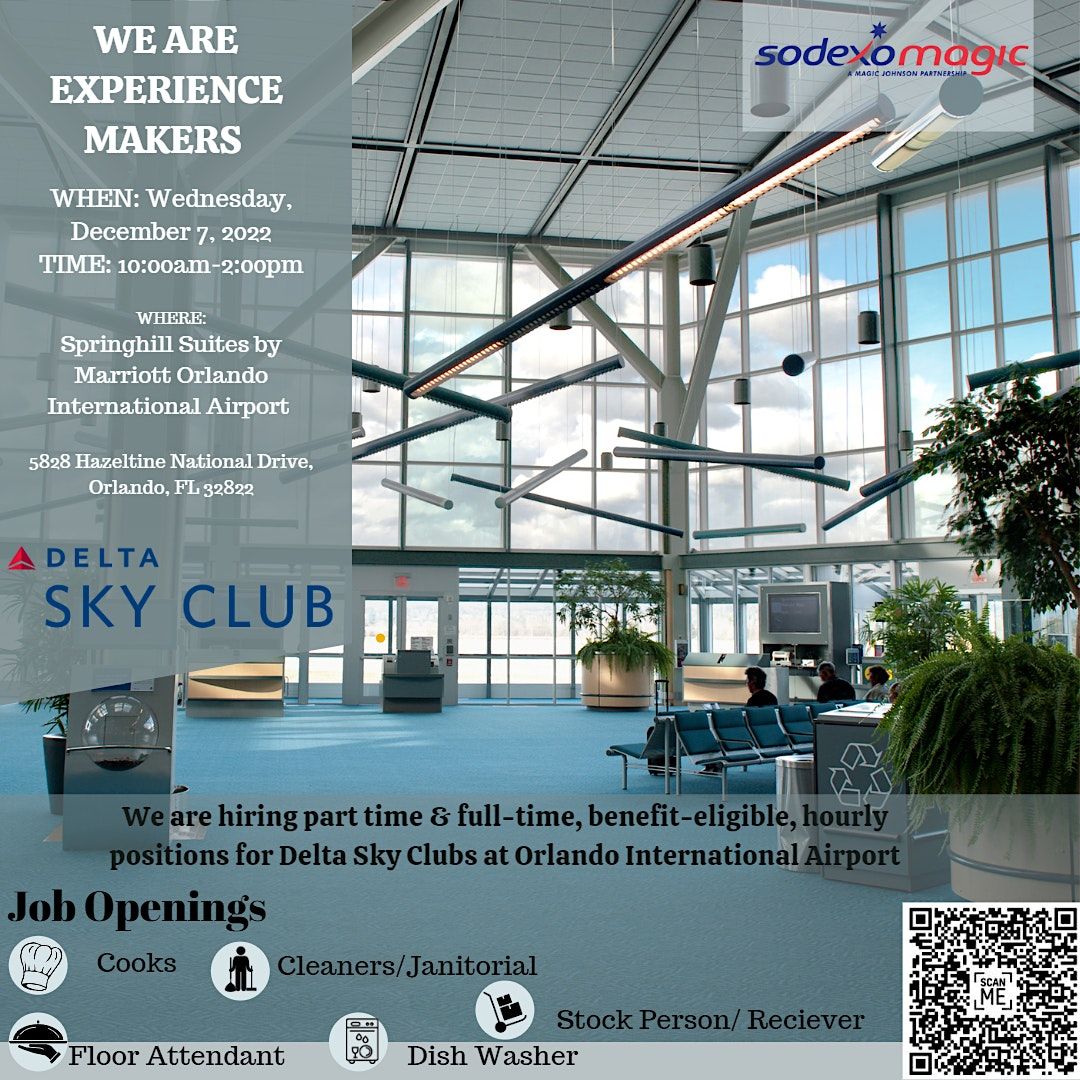 Delta Sky Lounge Job Fair Orlando, 5828 Hazeltine National Dr, Orlando