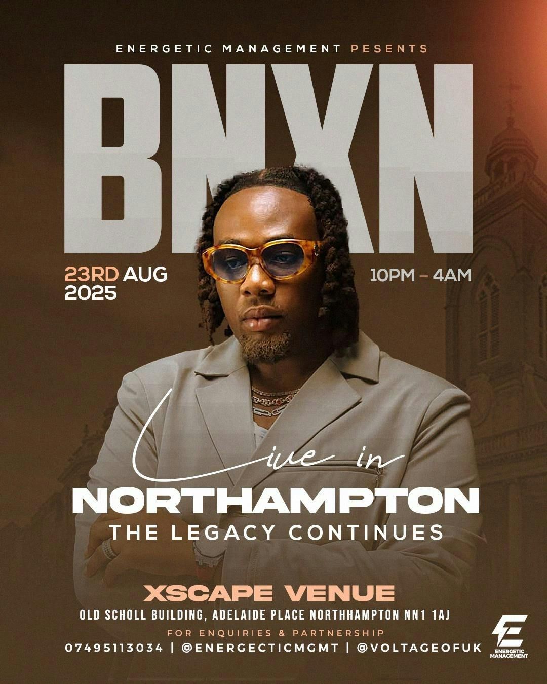 BNXN LIVE IN NORTHAMPTON, 23 August | Event in Northampton | AllEvents