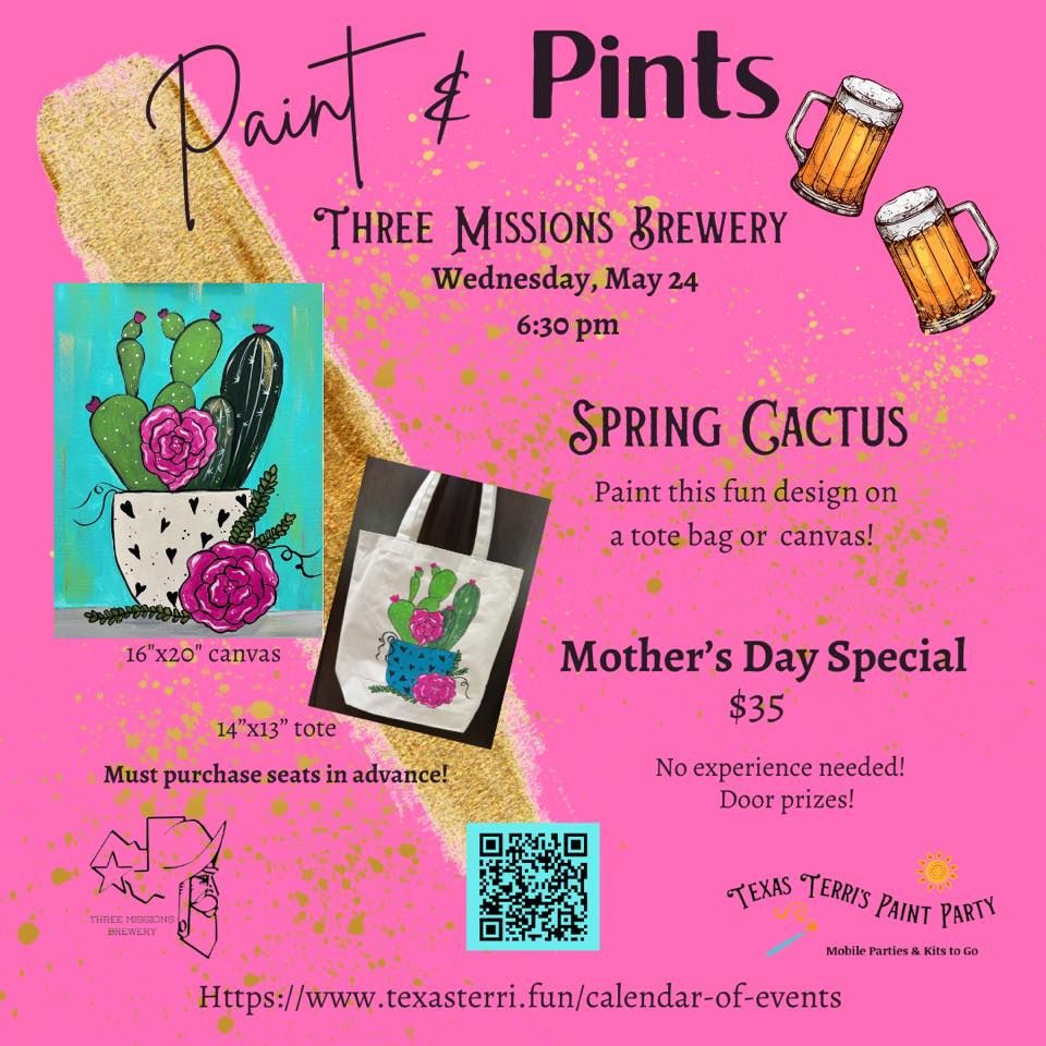 Paint and Pints at Three Missions Brewery, Three Missions Brewery, Fort  Bliss, 25 May