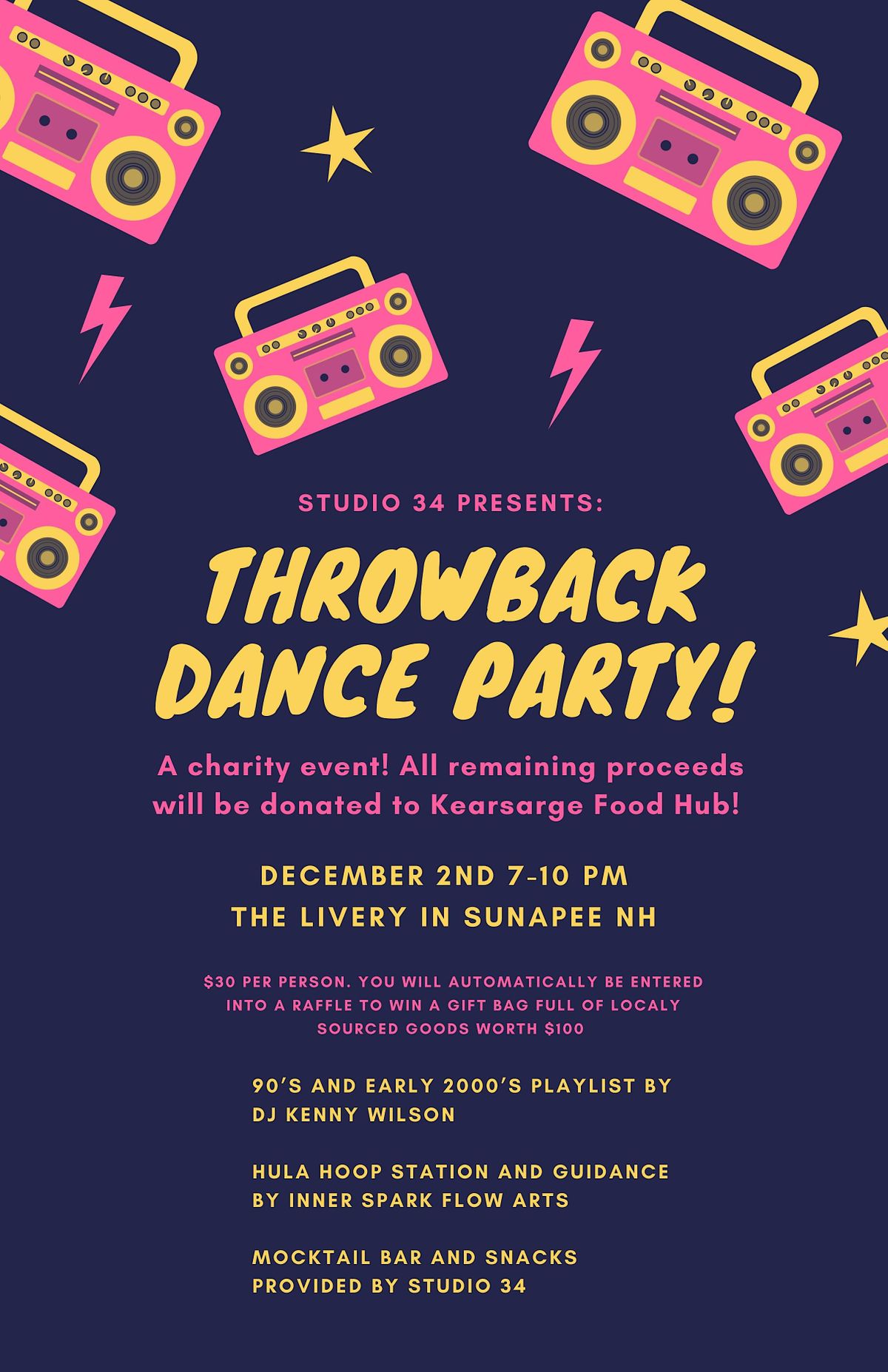 Throwback Dance Party, The Livery in Sunapee Harbor, Main Street