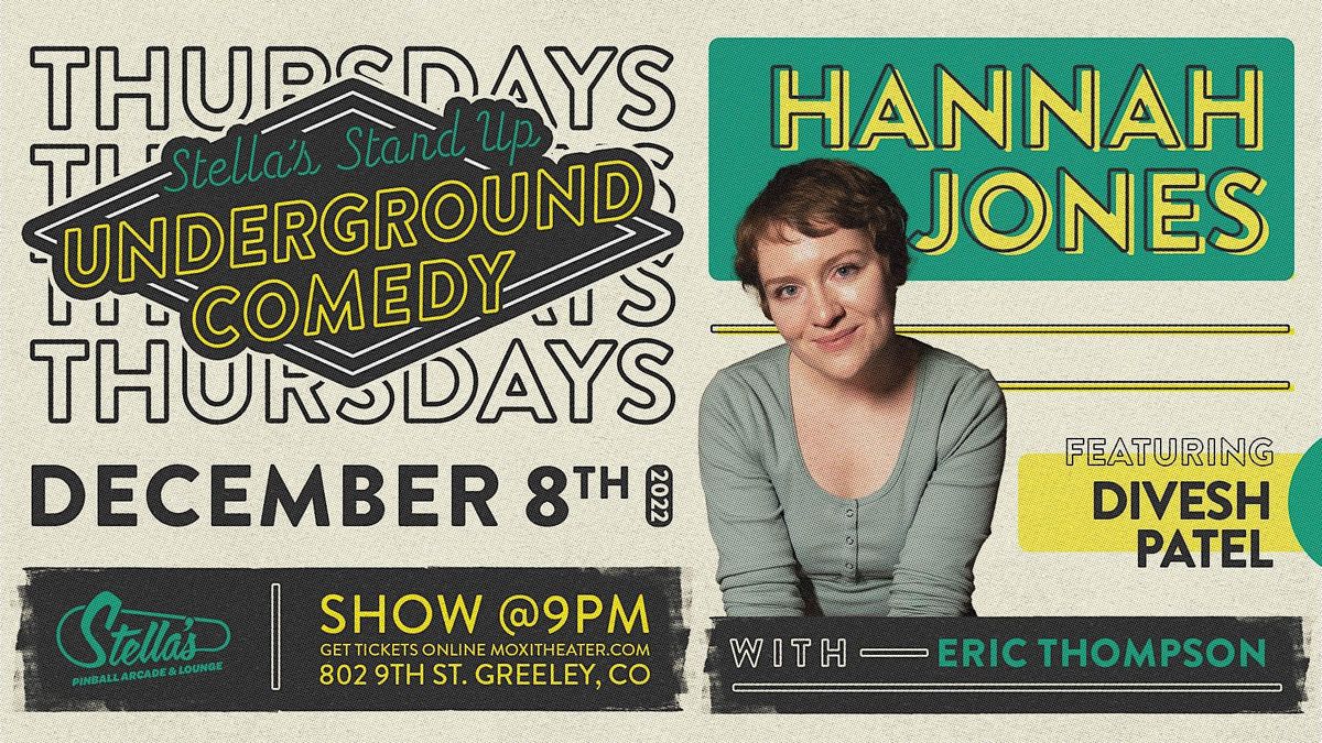Stellas Stand Up Underground Comedy Showcase Hannah Jones, Stella's Pinball Arcade & Lounge