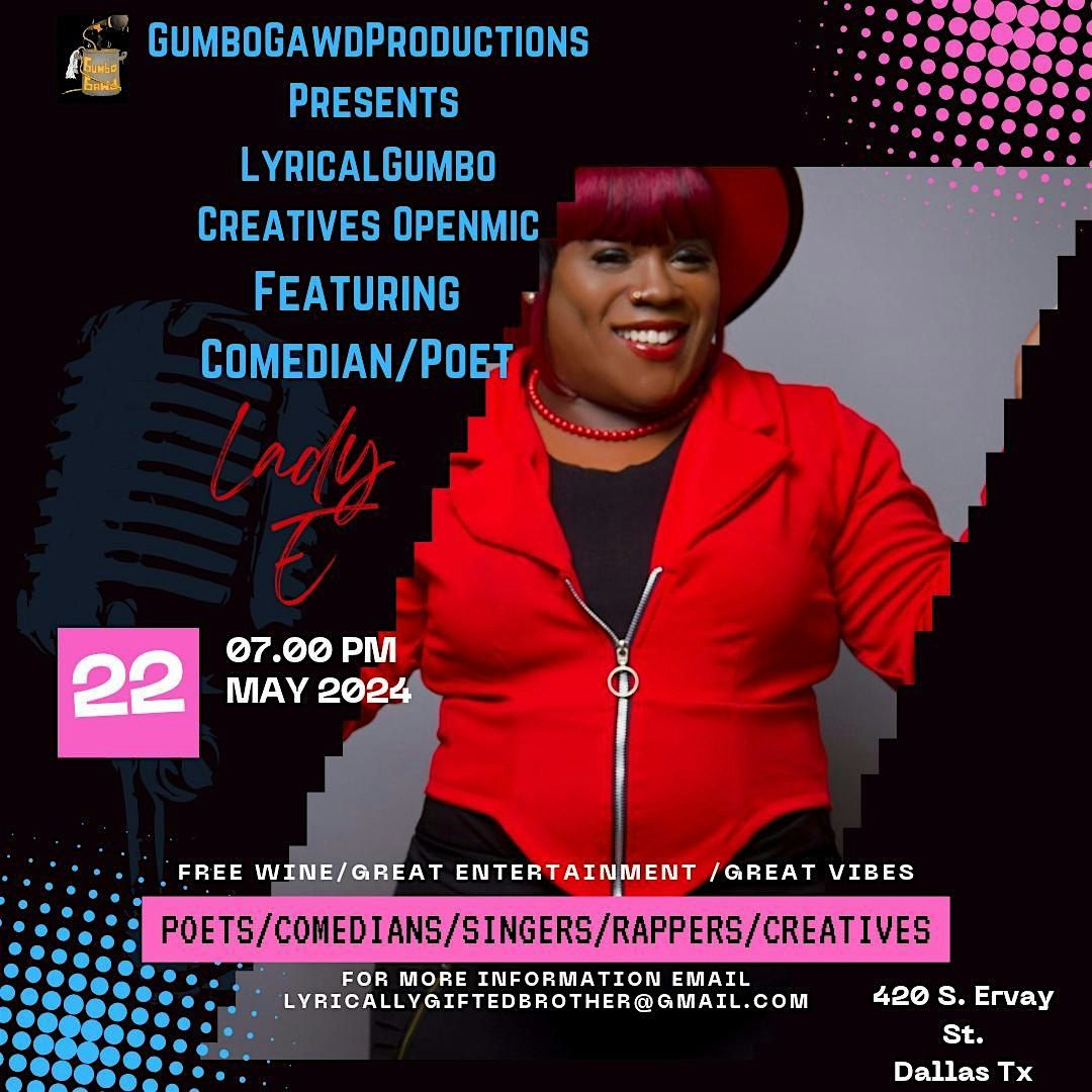 WineDown Wednesday Creatives Open Mic featuring Comedian/Poet Lady E ...